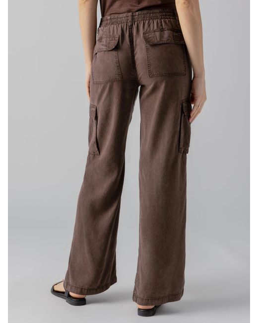 Sanctuary Brown Relaxed Reissue Cargo Standard Rise Pant Mud Bath