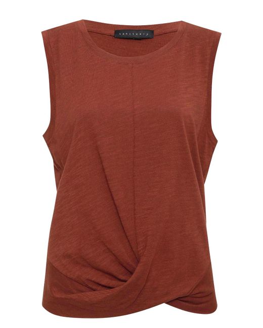 Sanctuary Red Twisted Tank Rich Clay