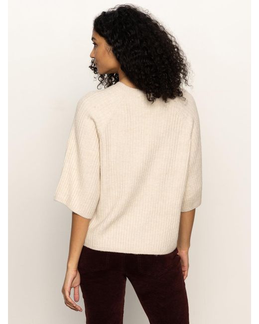 Sanctuary Natural Ribbed Sweater Tee Mother Of Pearl