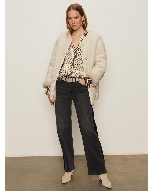 Sanctuary Natural Reversible Fur Liner Jacket Almond Cream