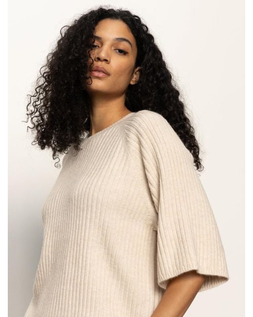 Sanctuary Natural Ribbed Sweater Tee Mother Of Pearl