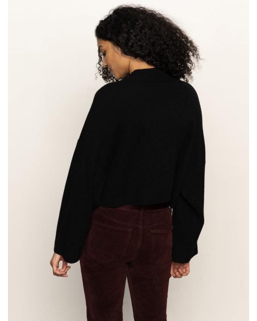 Sanctuary Forever Wool Cashmere Popover Black