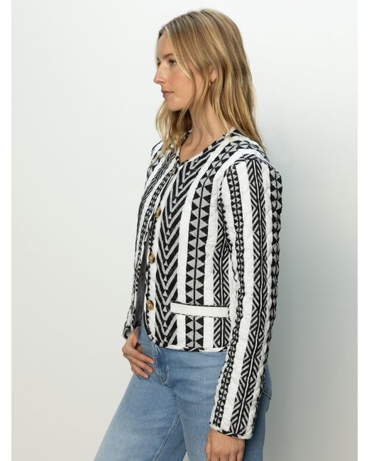 Sanctuary Blue Crafted Coco Jacket Crafted Stripe