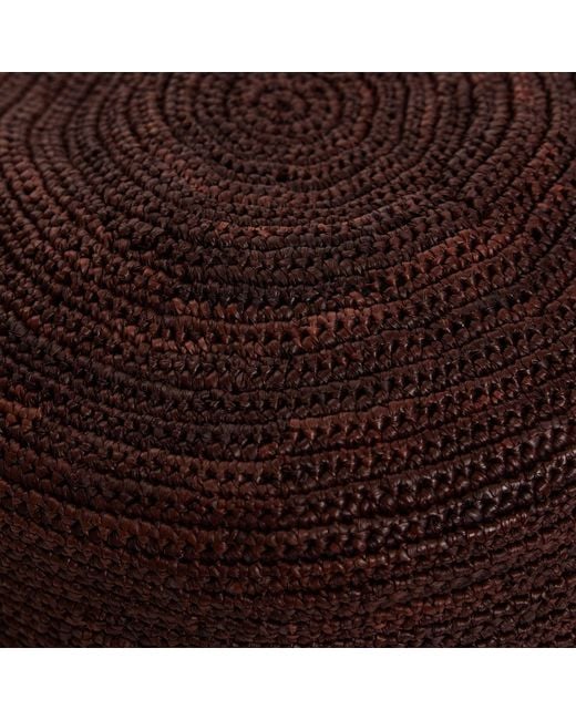 Sandro Brown Crochet Raffia Bucket Hat for men