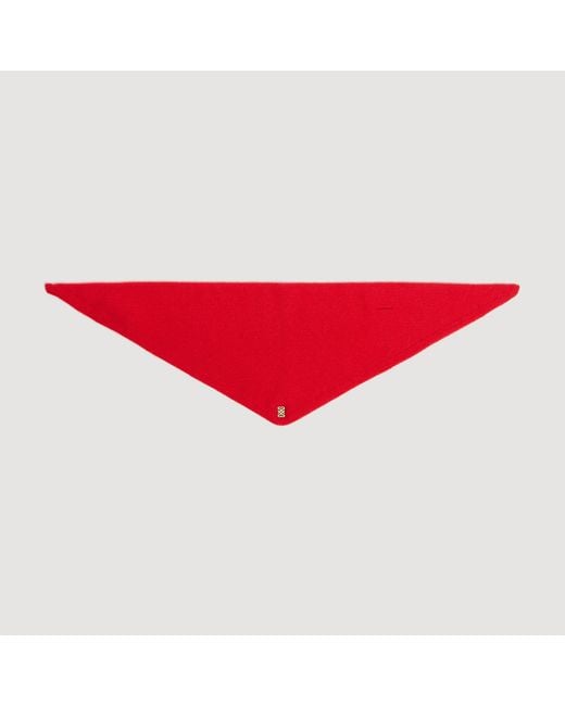 Sandro Red Tie-Up Wool Bandana