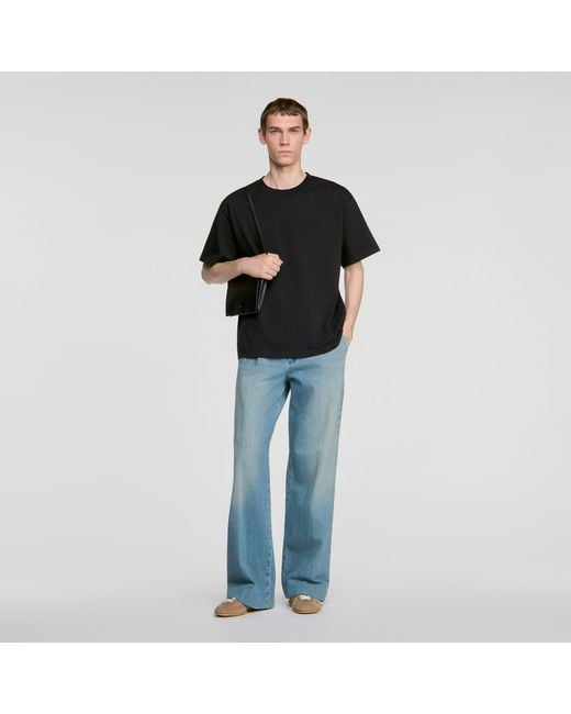 Sandro Blue Oversized T-Shirt for men