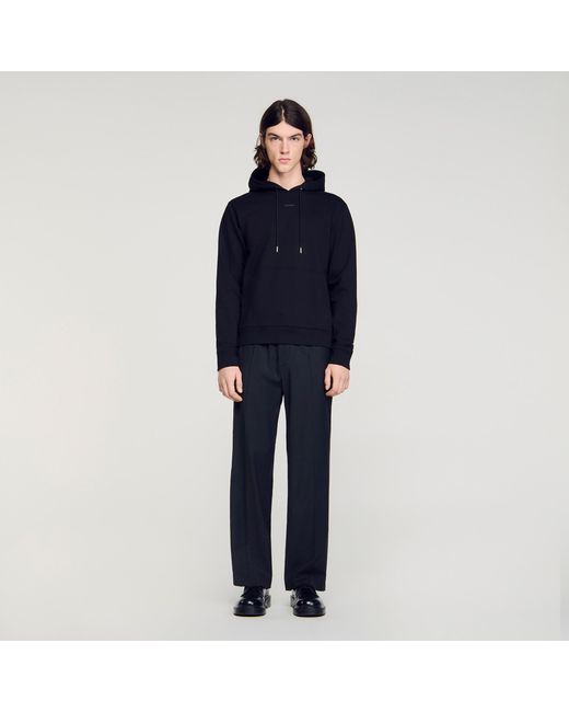 Sandro Blue Logo Sweatshirt for men