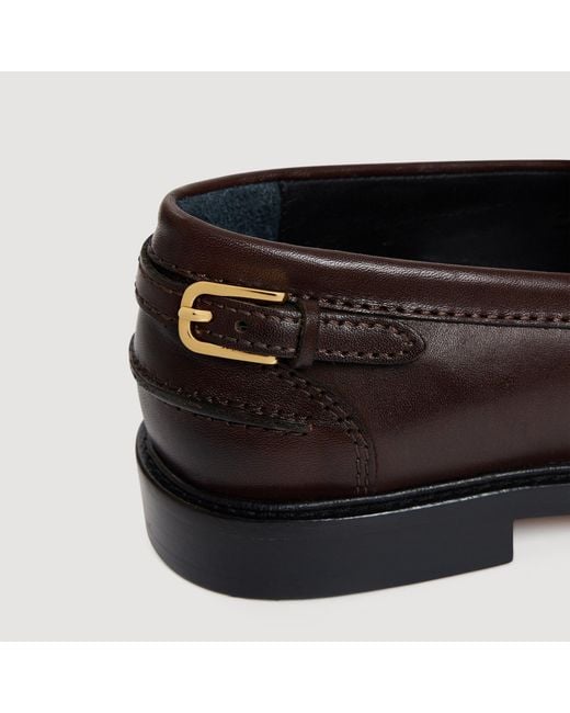 Sandro Black Buckle Loafers