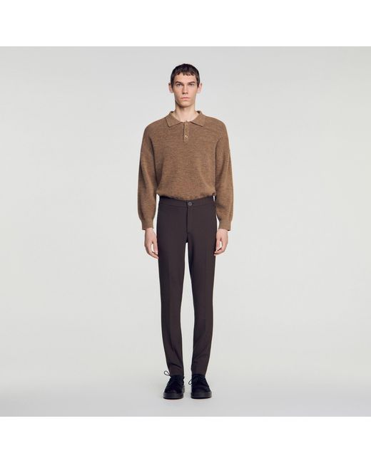 Sandro Blue Jersey Trousers for men