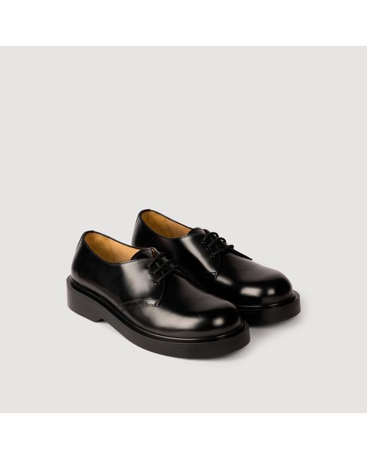 Sandro Black Patent Leather Derbies for men