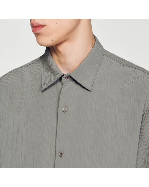 Sandro Gray Short-Sleeved Shirt for men