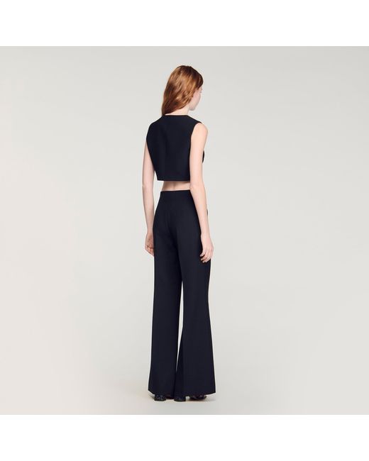 Sandro Blue Cropped Jacket