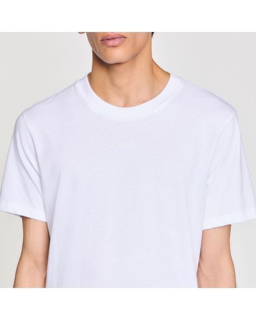 Sandro White Cotton T-Shirt for men