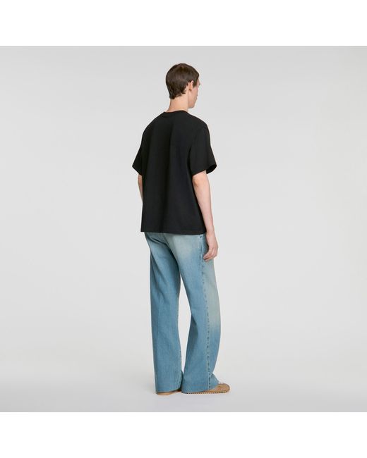 Sandro Blue Oversized T-Shirt for men