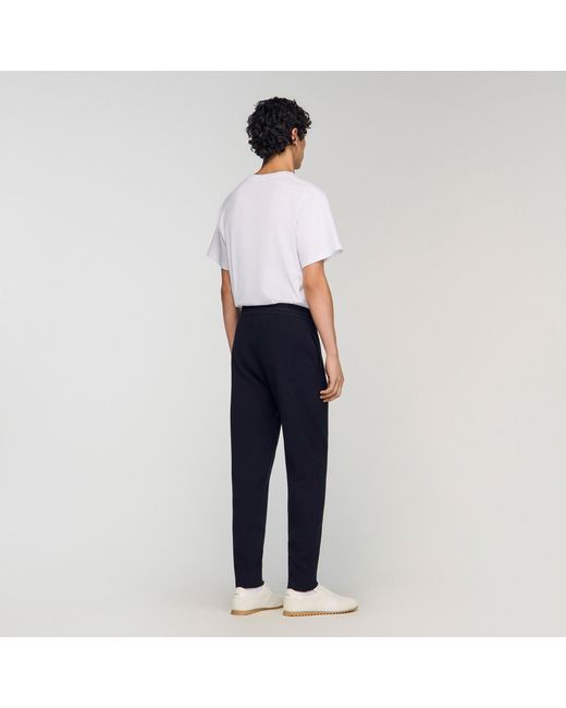 Sandro Blue Knit Jogging Bottoms for men