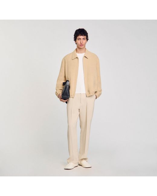 Sandro Natural Zip-Up Jacket for men