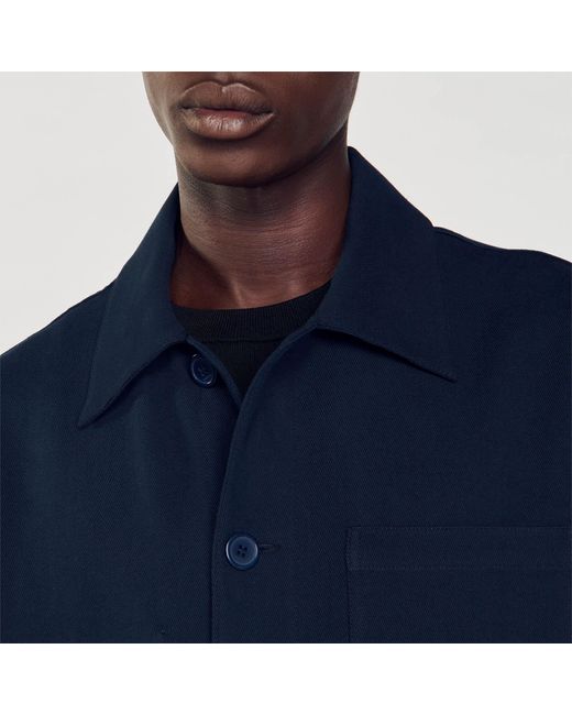 Sandro Blue Worker Jacket for men