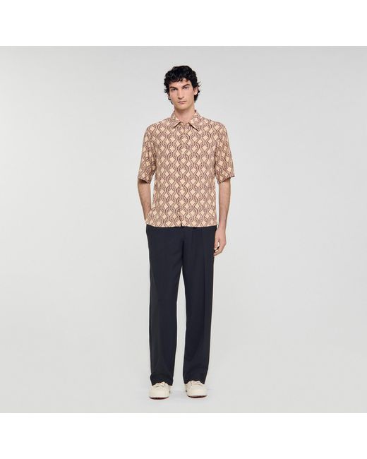 Chemise fluide imprimé corde Sandro pour homme en coloris Brown