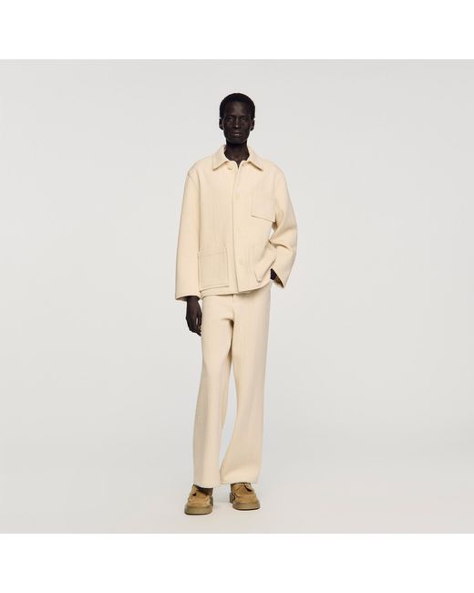 Sandro Natural Cotton Worker Jacket for men