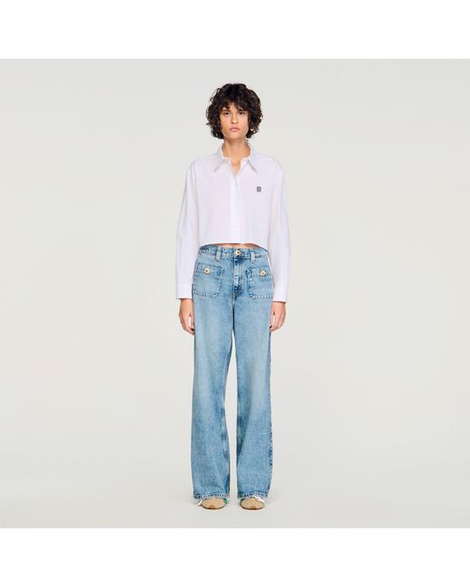 Sandro Blue Faded Jeans