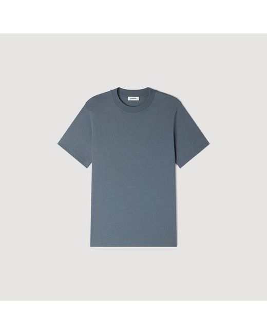 Sandro Blue Cotton T-Shirt for men