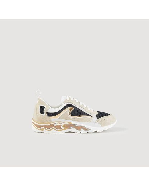 Sandro Metallic Flame Trainers