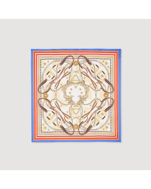 Sandro Pink Silk Scarf