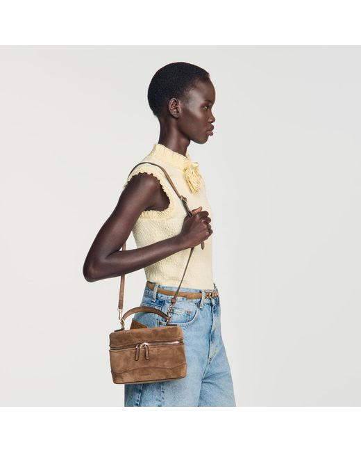 Sandro Brown Tangolino Suede Bag