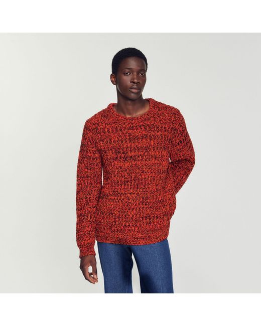 Sandro Wool Sweater in Red for Men | Lyst UK