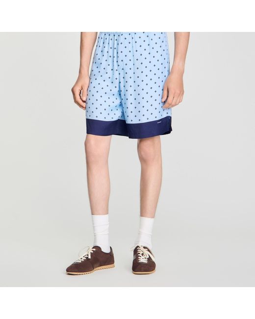 Sandro Brown Low-Top Leather And Suede Trainers for men