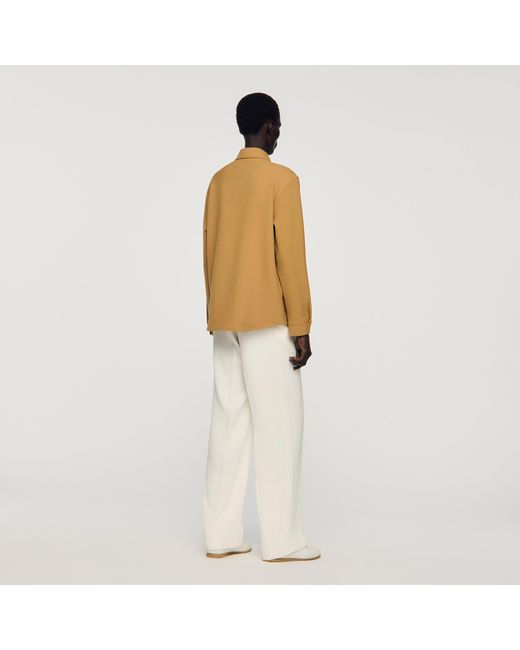 Sandro Metallic Long-Sleeved Jersey Shirt for men