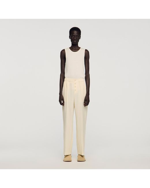 Pantalon fluide élastiqué Sandro pour homme en coloris Natural