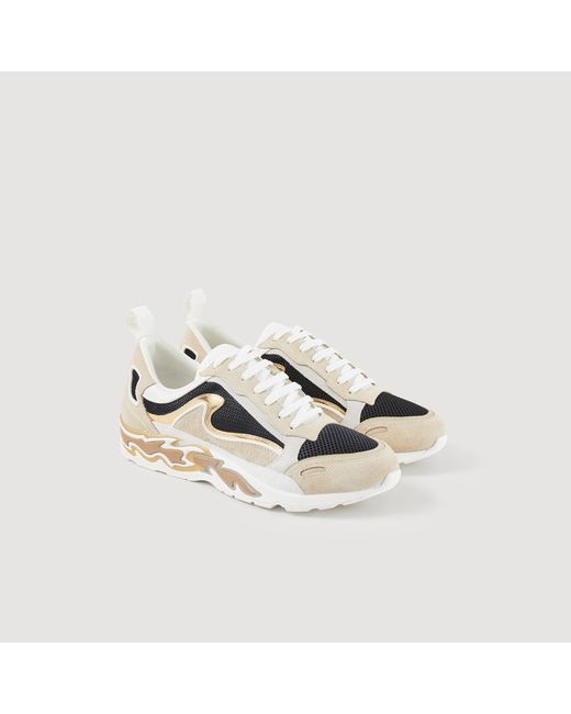 Sandro Metallic Flame Trainers