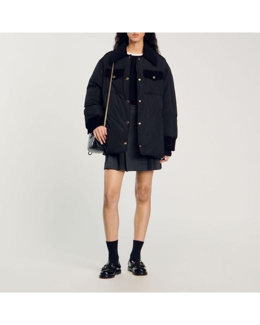 Sandro Blue Short Puffer Jacket