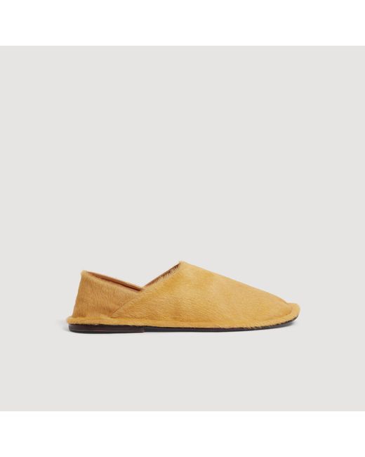 Sandro Natural Pony-Effect Slippers for men