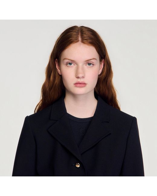 Sandro Blue Short Tailored Jacket