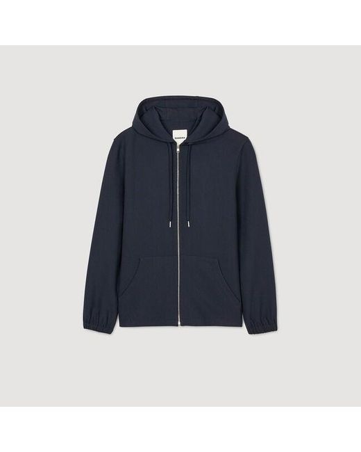 Sandro Blue Hooded Shirt for men