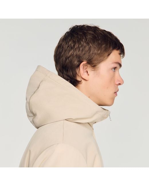 Sandro Blue Nylon Windbreaker for men