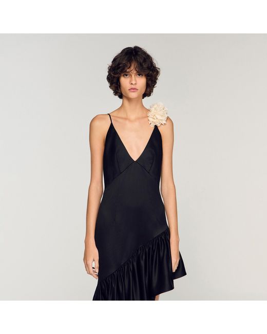 Sandro Blue Short Ruffled Dress