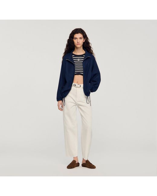 Sandro Blue Oversized Jacket