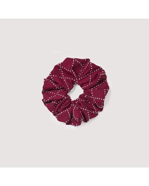 Sandro Purple Rhinestone Scrunchie
