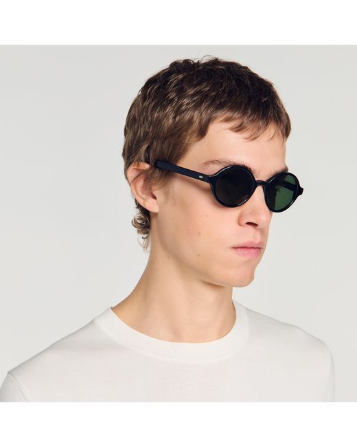 Sandro Green Oval Sunglasses for men