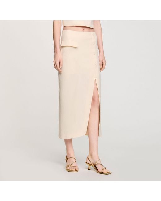 Sandro Metallic Sandals With Straps