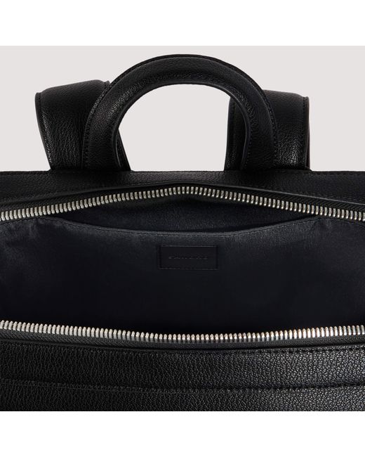 Sandro Black Reconstituted Leather Rucksack for men