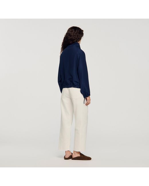 Sandro Blue Oversized Jacket