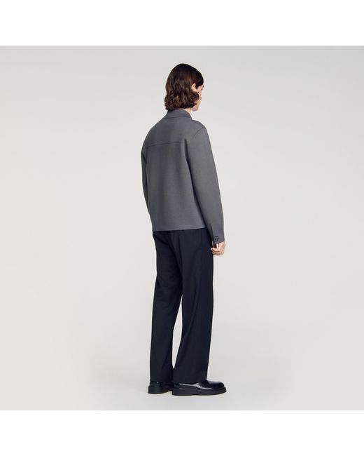 Sandro Blue Milano Knit Jacket for men