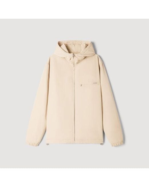 Sandro Blue Nylon Windbreaker for men