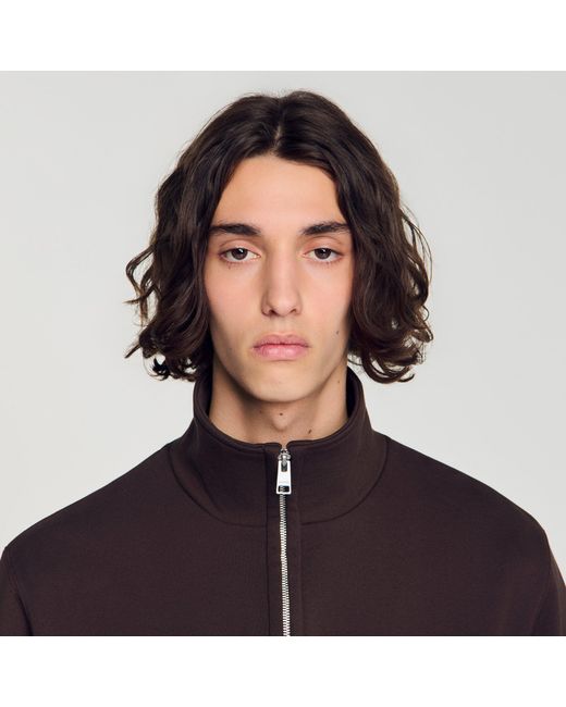 Sandro Blue Cotton Sweatshirt for men
