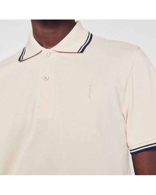 Sandro Natural Cotton Piqué Polo Shirt for men