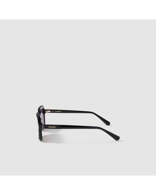 Sandro Black Thin-Armed Sunglasses